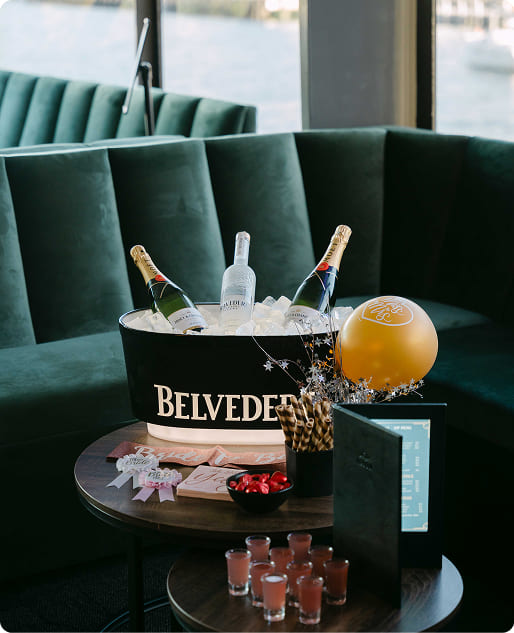 Belvedere vodka bottle displayed at an elegant event